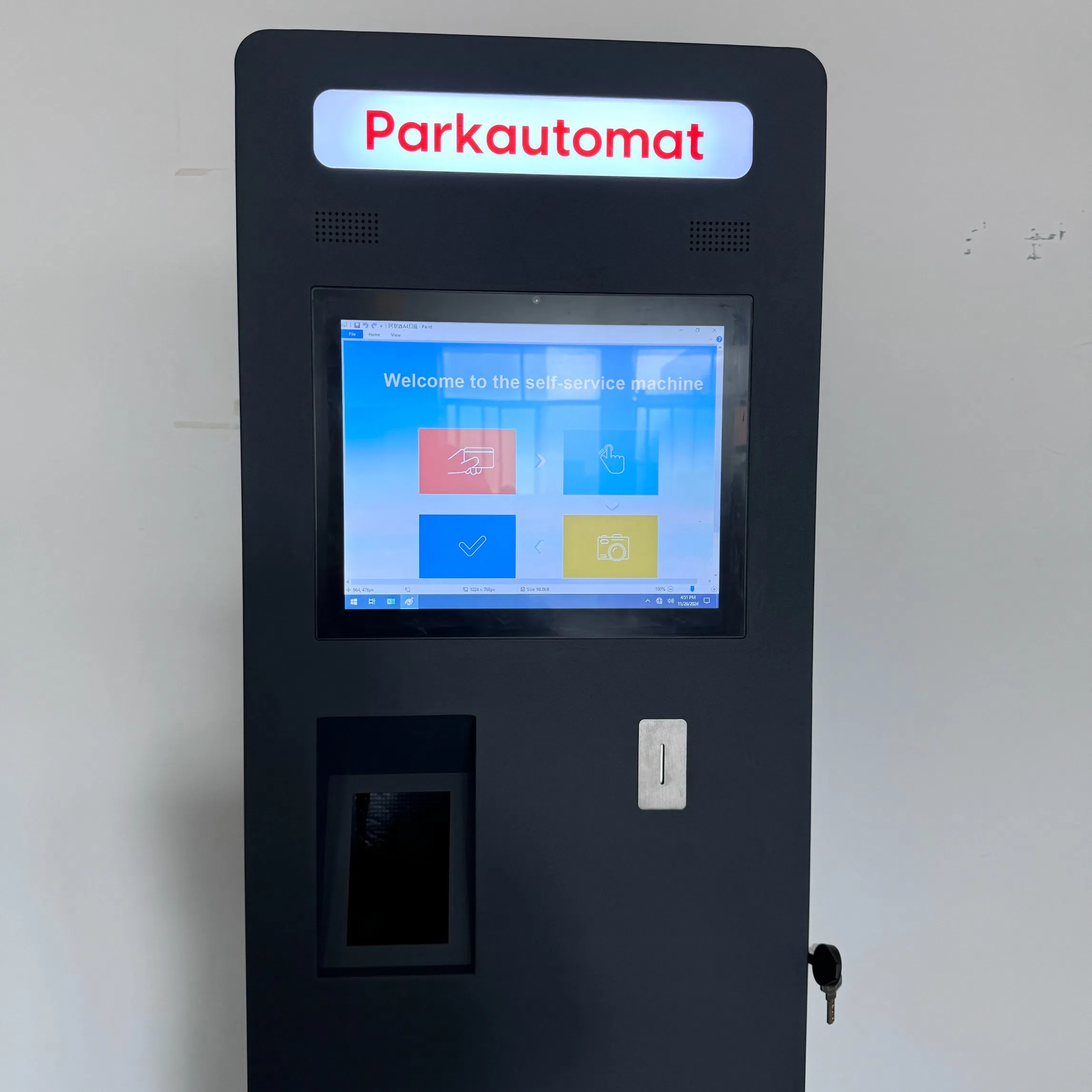 Custom Self-Service Parking Payment Kiosk with POS Printer Floor-Standing Hotel Capacitive Touch Screen and Sdk Functions
