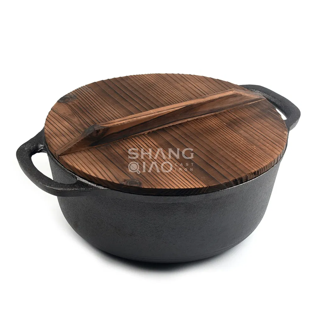 Чугунная голландская печь для кемпинга с крышкой