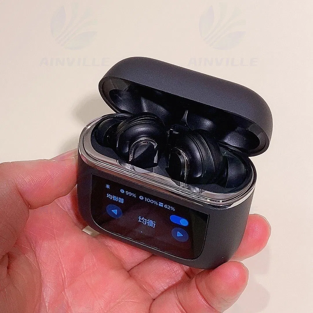 Беспроводные наушники True Wireless с сенсорным LED-экраном