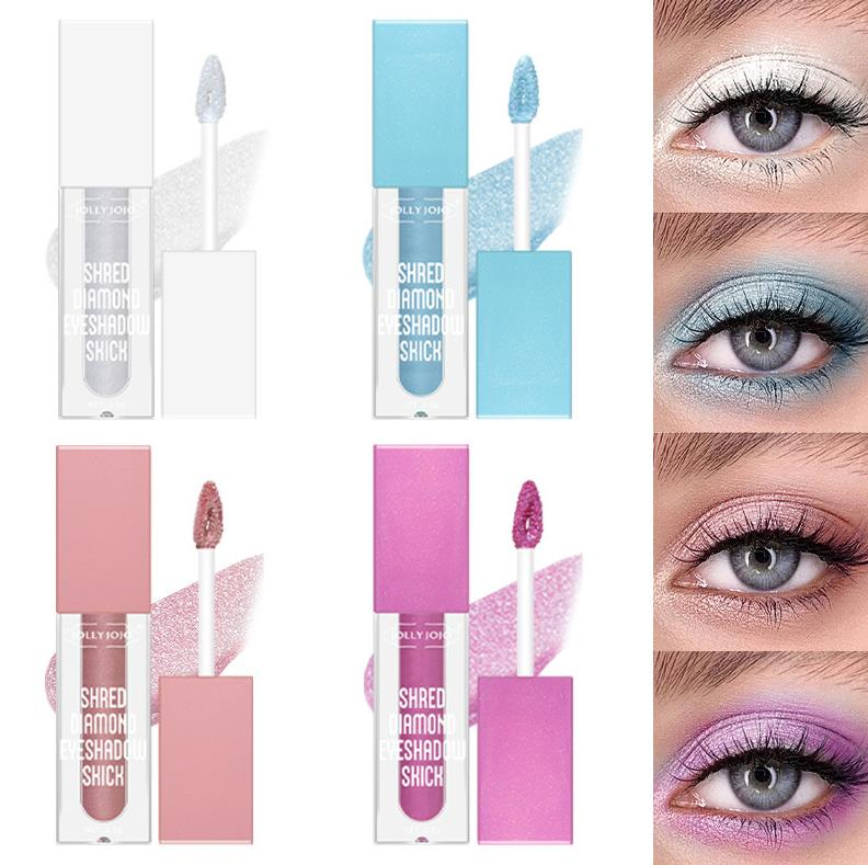 Online Wholesale and Retail 4 Colors Liquid Eye Shadow Monochrome Palette Makeup White Blue Eyeshadow Liquid Affordable Makeup Liquid Glitter Eyeshadow
