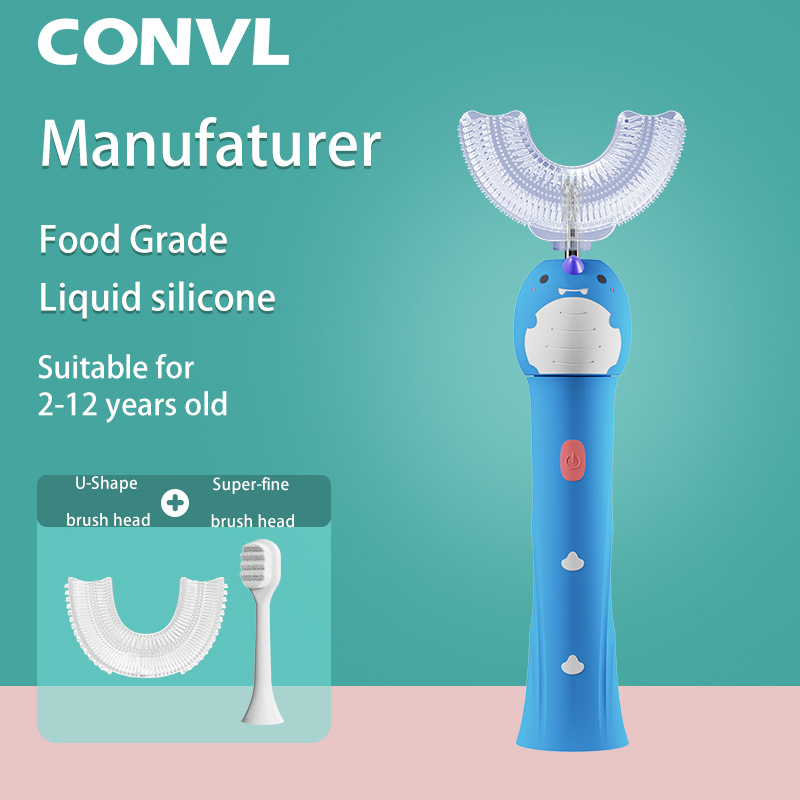 Custom Private Label Silicone Electric Toothbrush for Kids