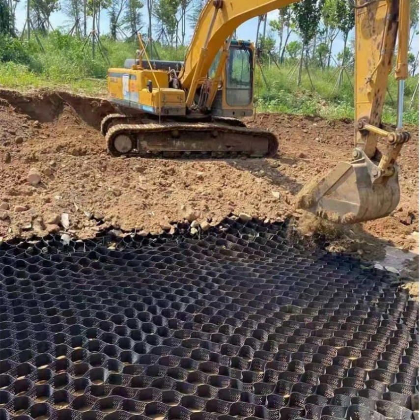 Honeycomb Gravel Stabilizer HDPE Geocell for Driveway Construction Building Material with Surface Welding Cell Geocell