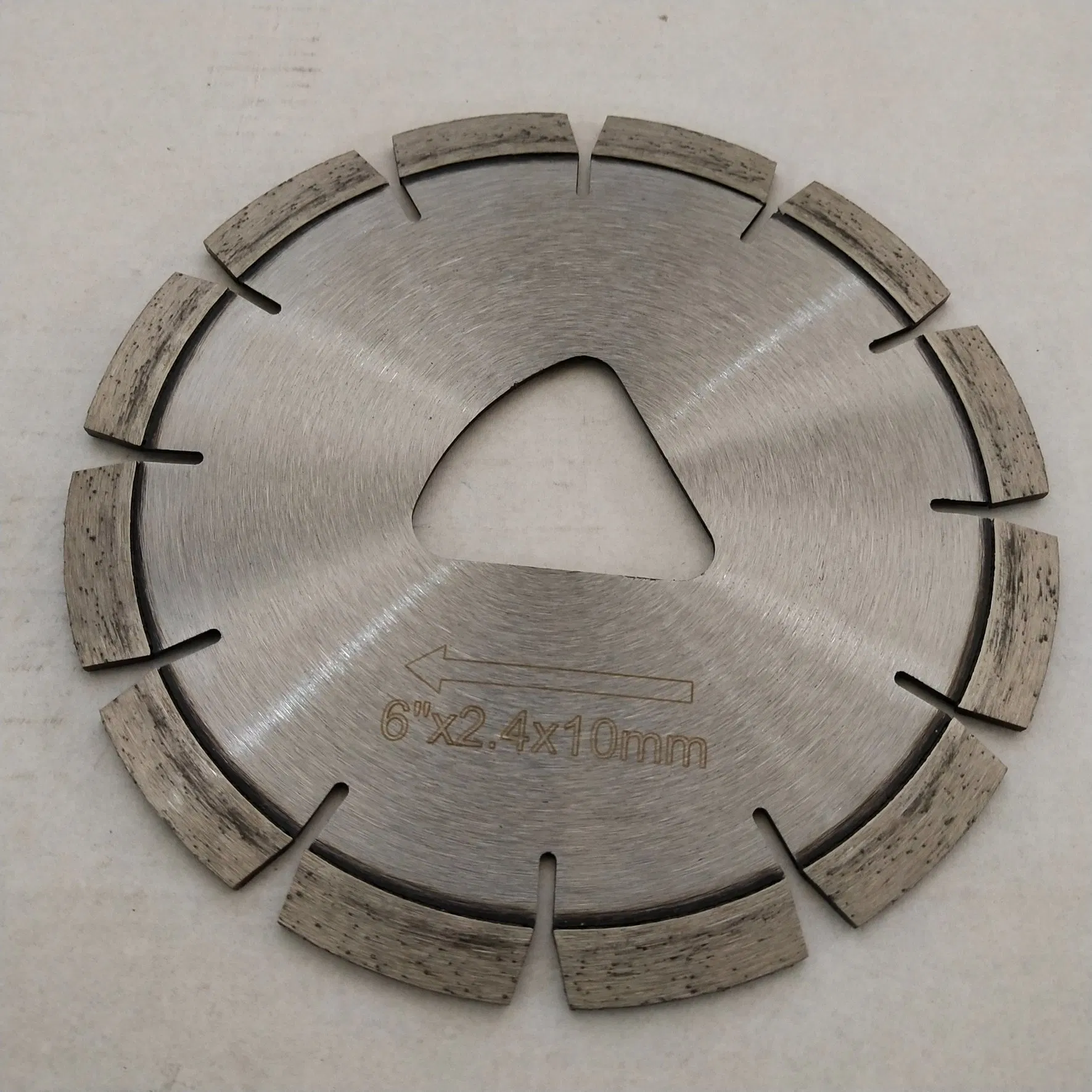 6" Triangle Hole Diamond Blades for Aggregate & Green Concrete
