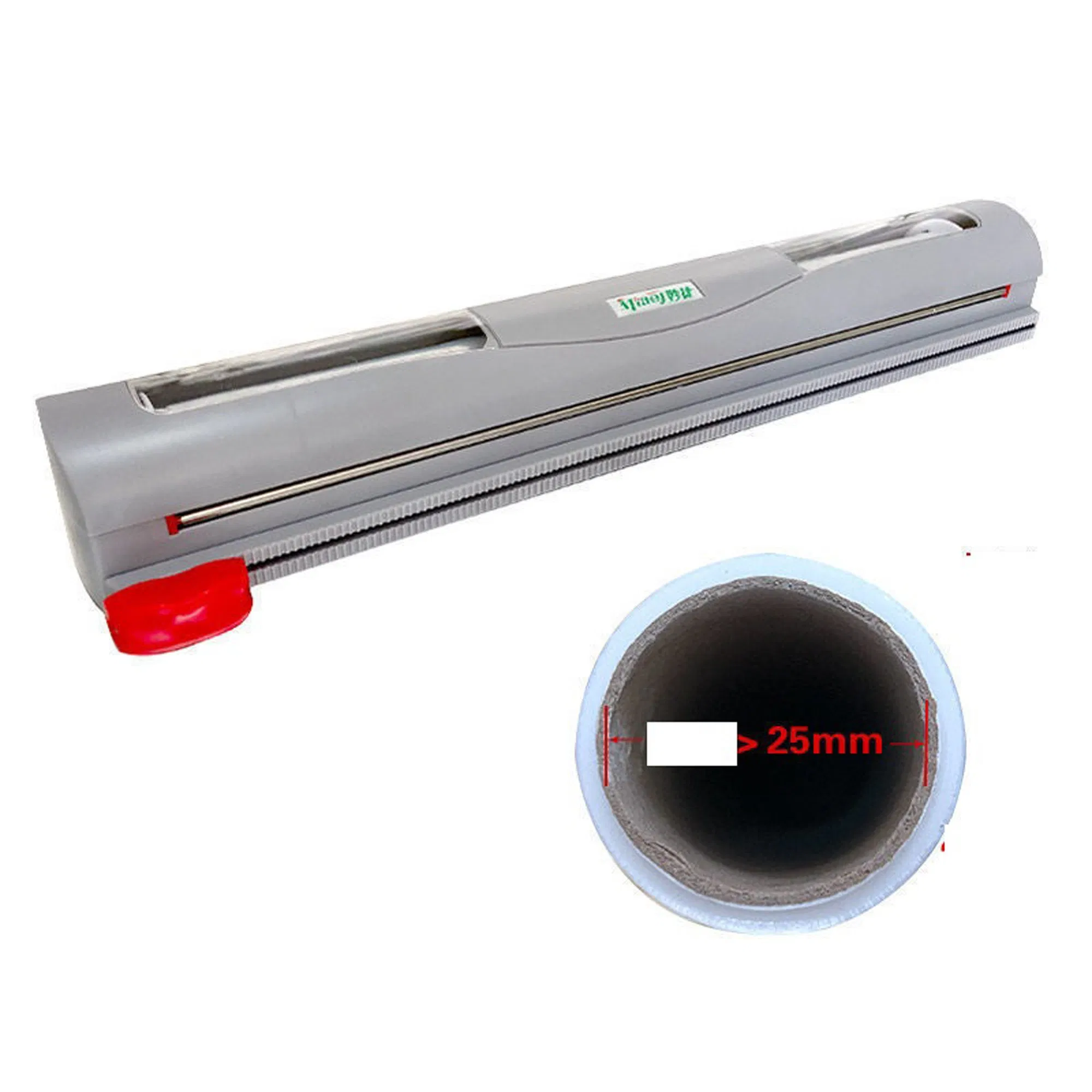 1 Roll Plastic Wrap Included Plastic Wrap Dispenser with Cutter Reusable Cling Film Dispenser