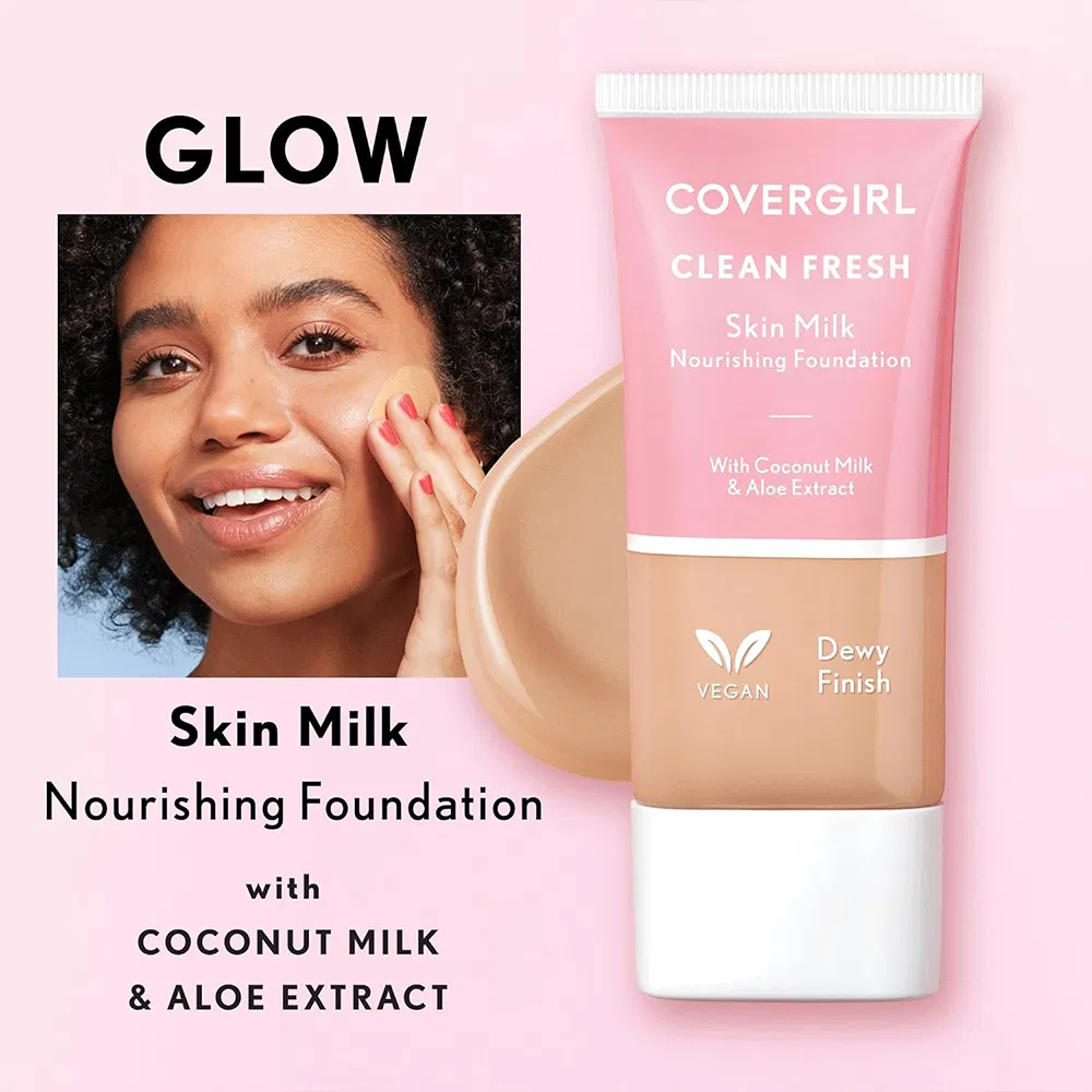 All Day Healthy Glow Cruelty Free Vegan Nourishes Clean Fresh Skin Milk Foundation Lightweight Moisturizing Liquid Foundation