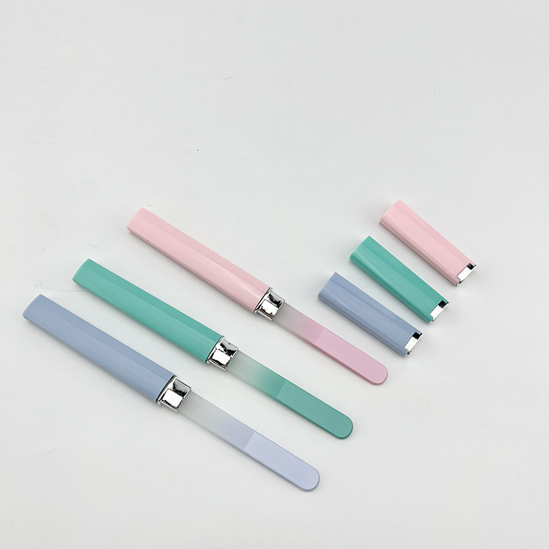 Small Portable Custom Logo Colorful Art Tools Durable Manicure White Corundum Nail File with Case