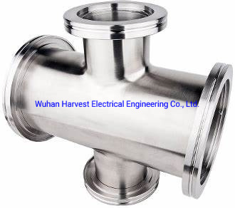 OEM Stainless Steel ISO Equal Cross Vacuum Pipe Fittings ISO-K Vacuum ISO63 ISO80 4 Way Cross