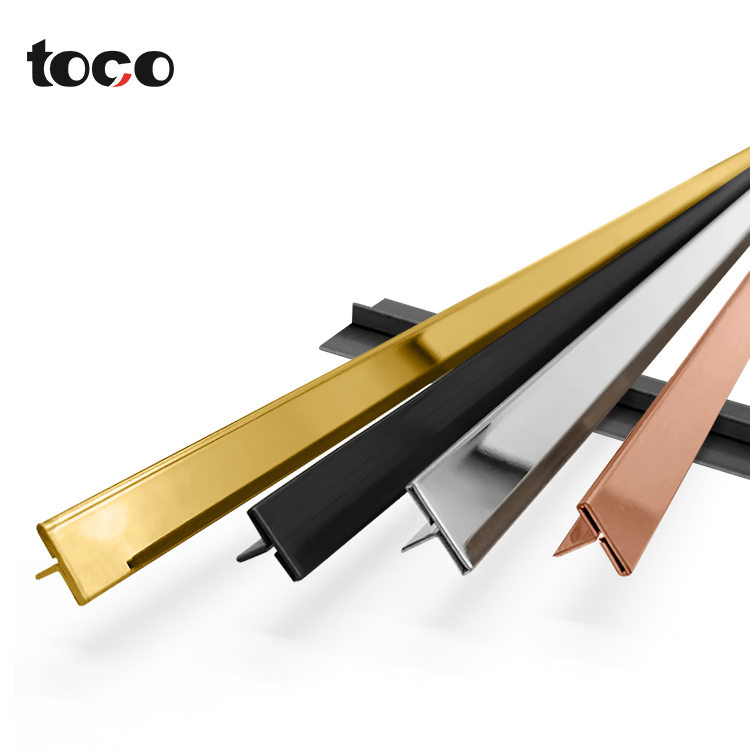 Classical Ceramic Profiles Decorative Metal Strips Stainless Steel T-Shape Accessories Tile Trim