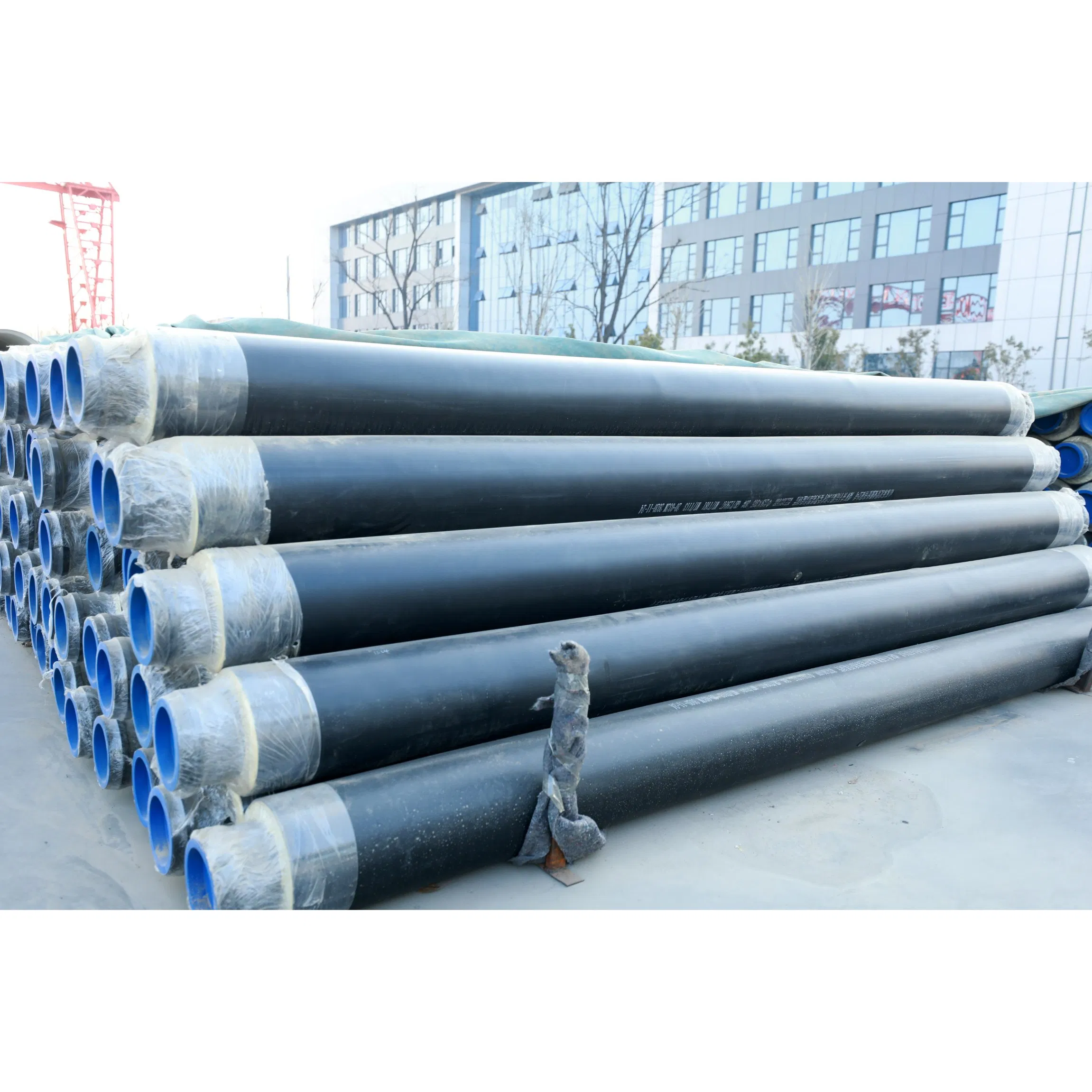 Seamless Steel Pipe Covered with Polyurethane Insulation Shells for District Heating Pipelines