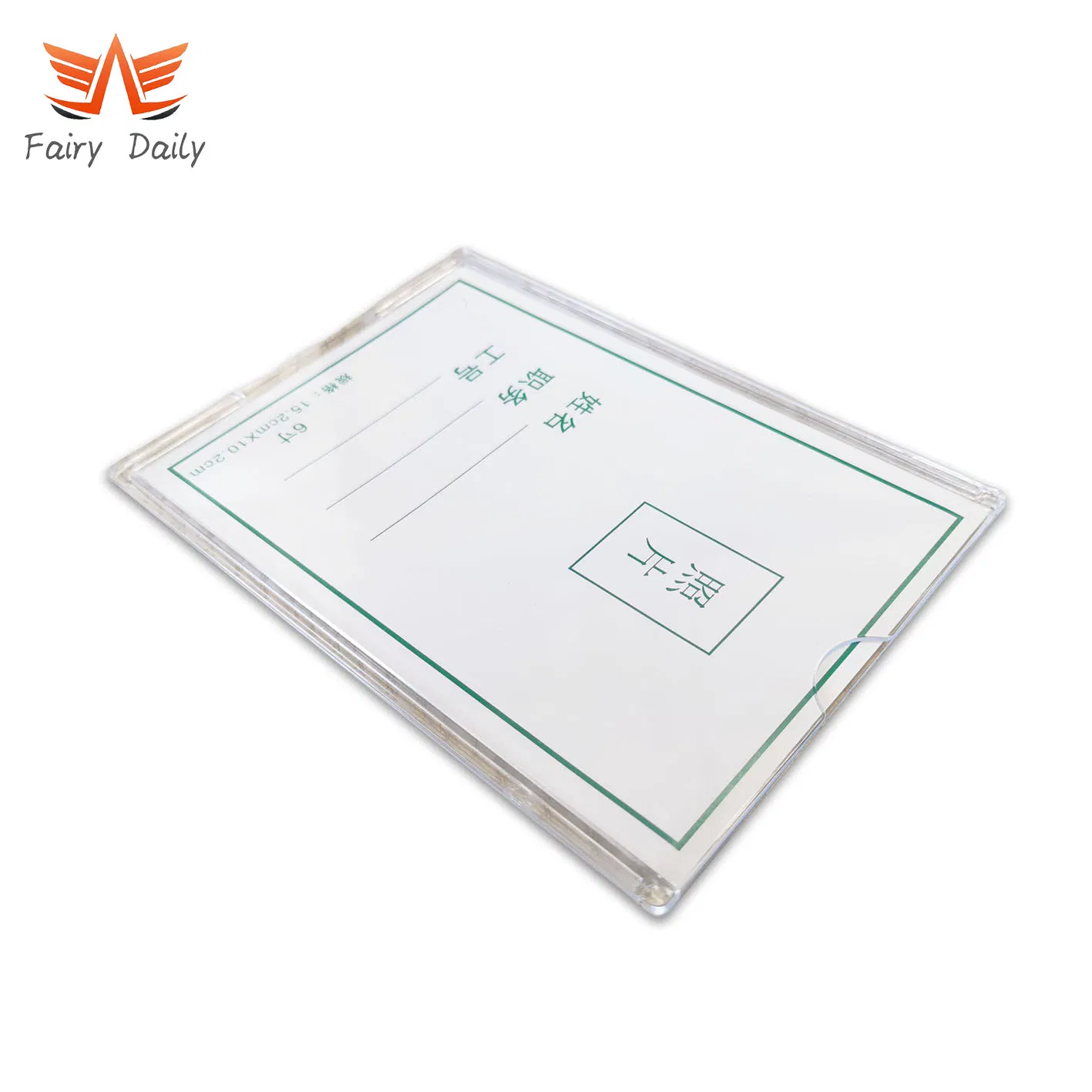 Vertical Plastic ID Name Business Working Badge Clear Card Holder