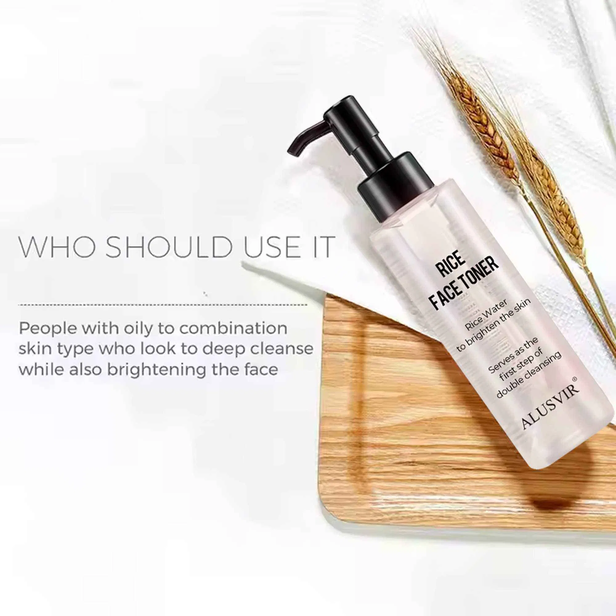 Skin Brightening Fade Dark Spots Rice Water Skin Toner Hydrating Face Mist