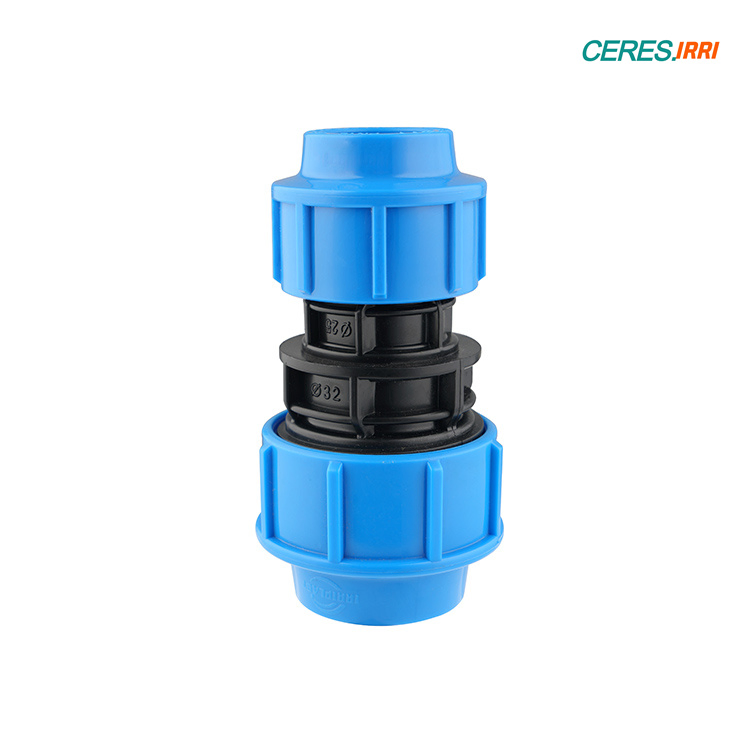 Blue PP Hose Joint Tube Quick Connector for Garden and Agriculture Irrigation System