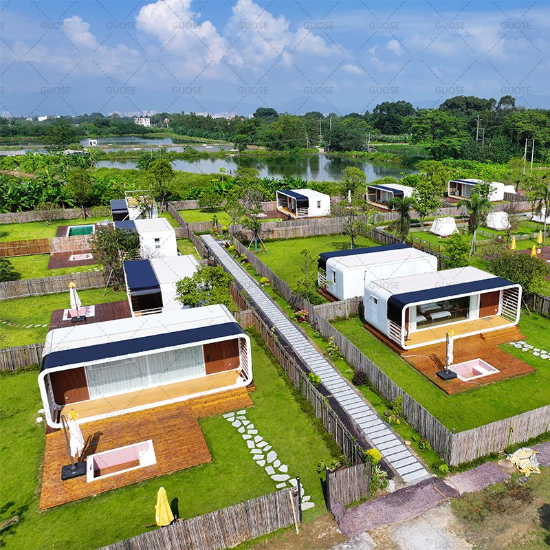 Safe Prefabricated Container Capsule Hotel Sleeping Bed Apple Tiny House Factory Apple Cabin