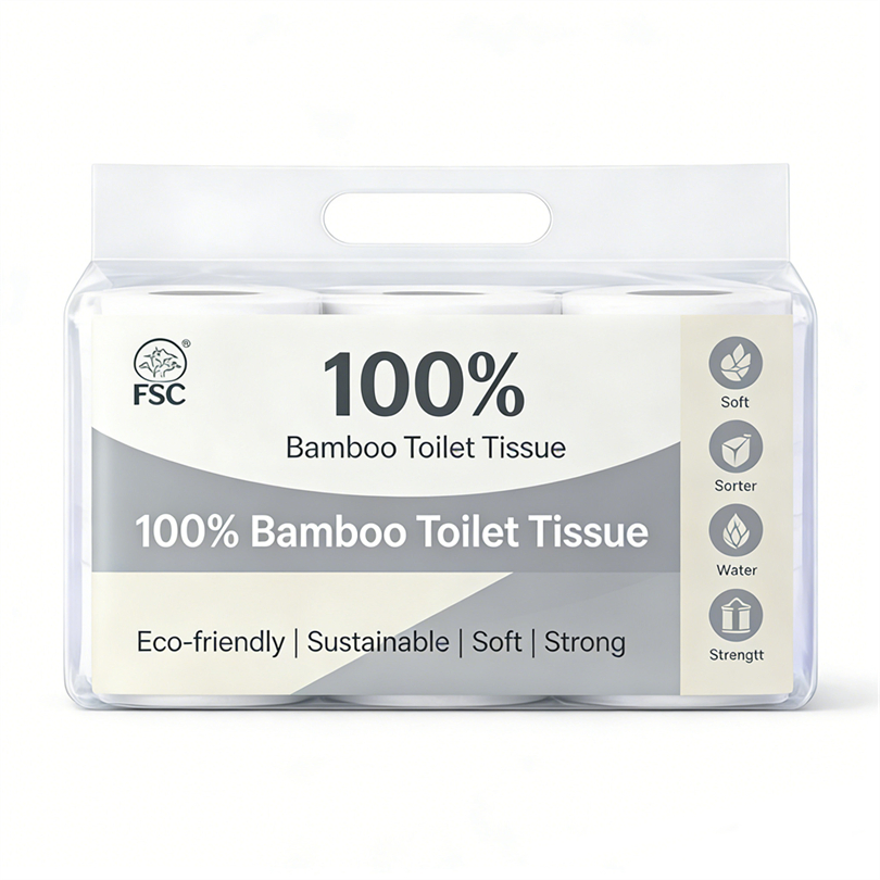 Bamboo Toilet Tissue Rolls Designed for on Time Export Fulfillment