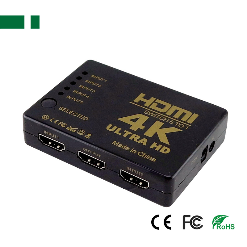 HDMI-коммутатор 5x1 4K с ИК-пультом