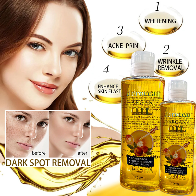Multifunctional Organic Argan Oil Whitening Skin & Hair Care Essential Massage Oil
