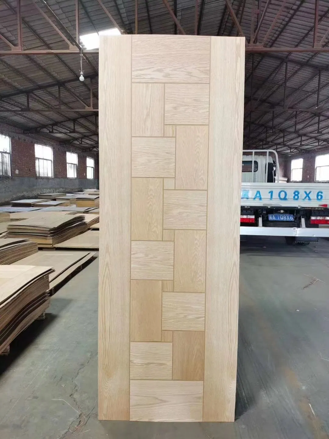 Melamine Door Skin Burma Teak Face 3.0X1030X2150mm Door Panel Wood Door
