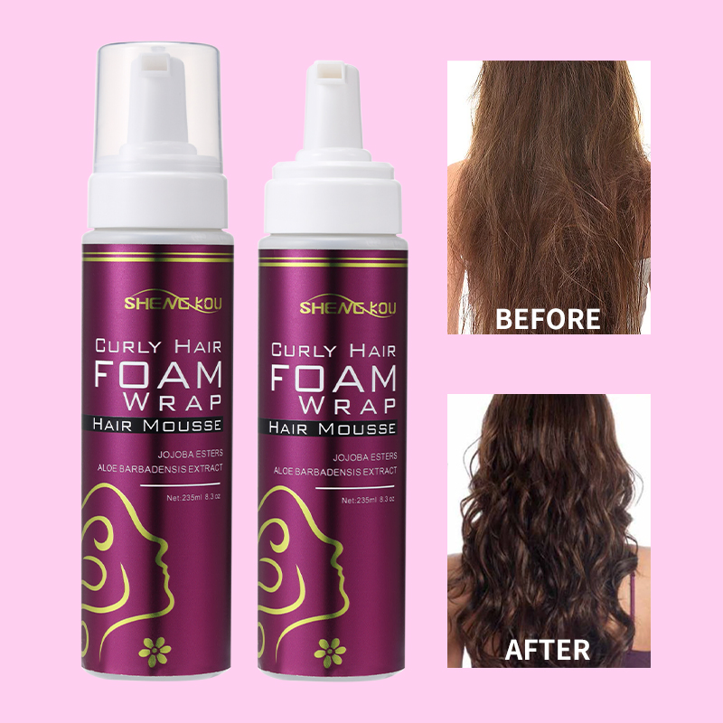 Private Label Salon Household 236ml Natural Nutrition Hair Curl Mousse Styling Foam Mousse for Hair