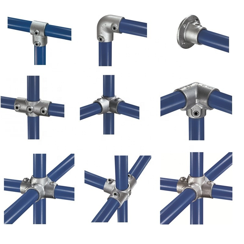 Hot Sales Malleable Iron Key Clamp Fence Pipe Fitting Accessories Single Swivel Combination