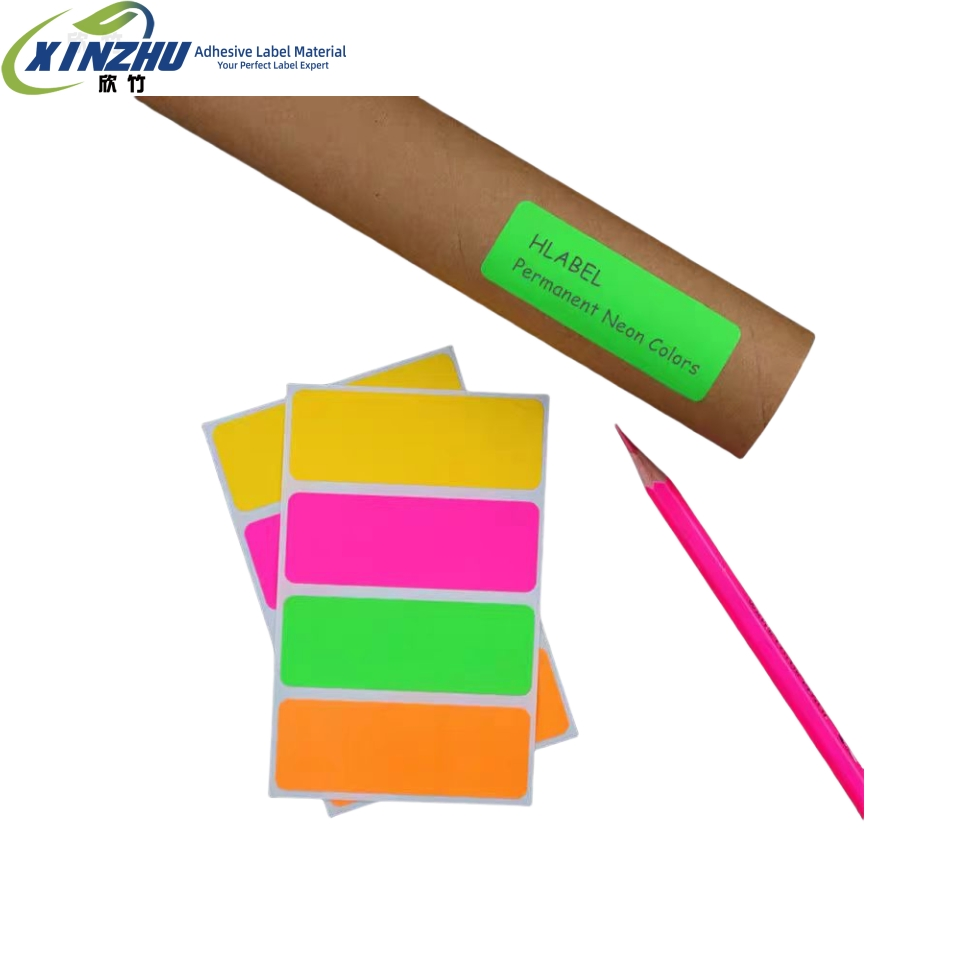 Writable Fluorescent Paper Label Self-Adhesive Material Roll