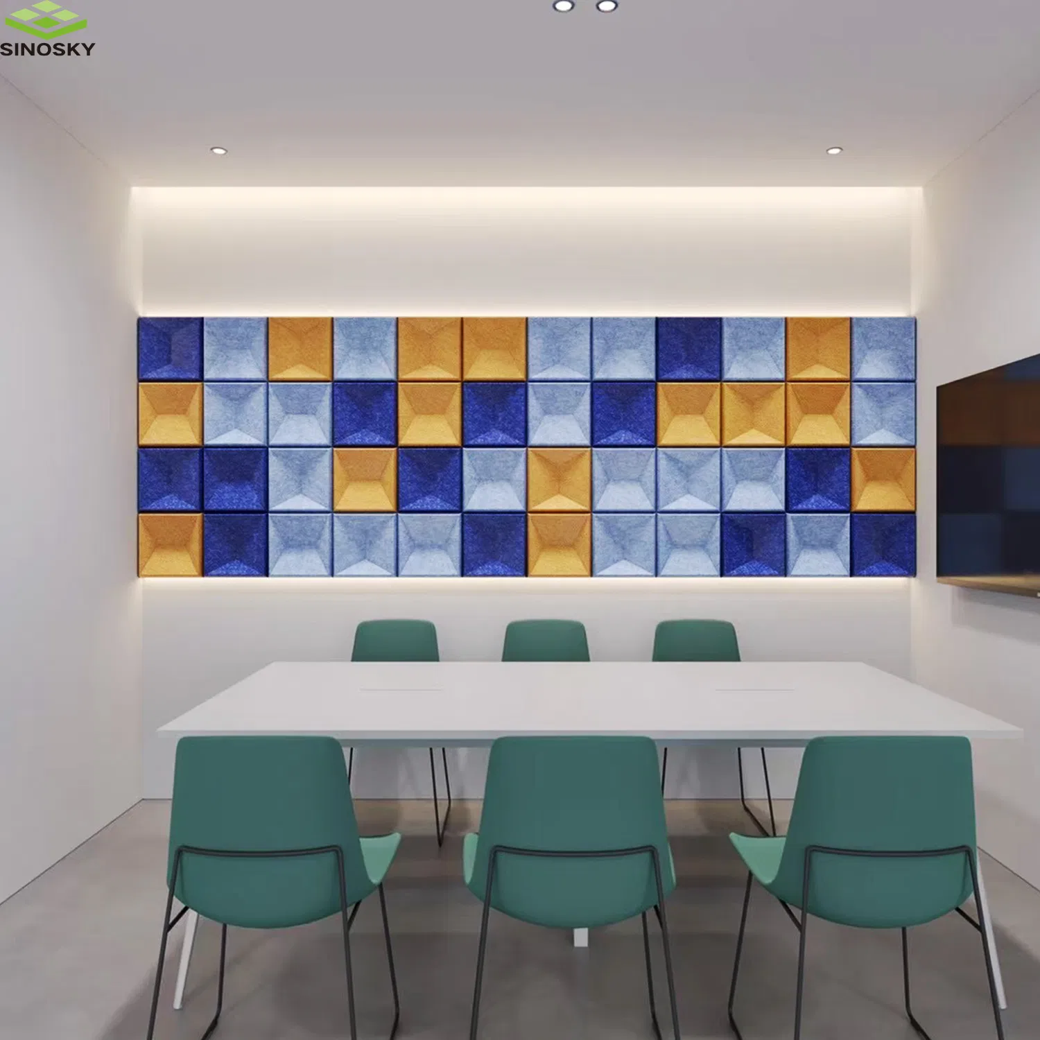 Formaldehyde-Free 3D Pet Fiber Panel for School Activity Room/Multi-Functional Room