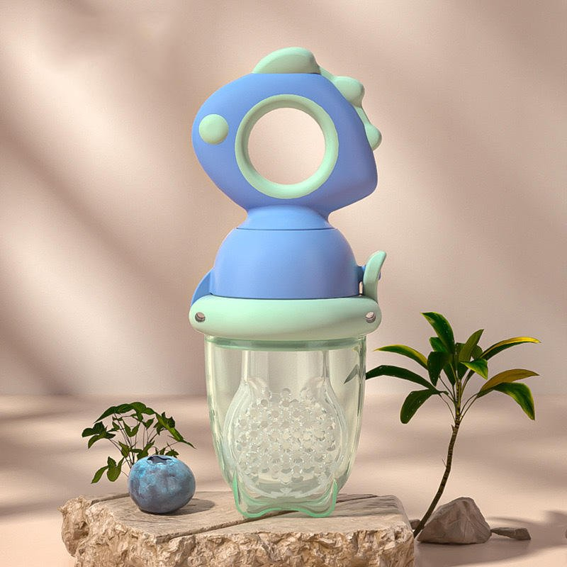 Cartoon Dinosaur Baby Feeder with Fun Rotating Propeller
