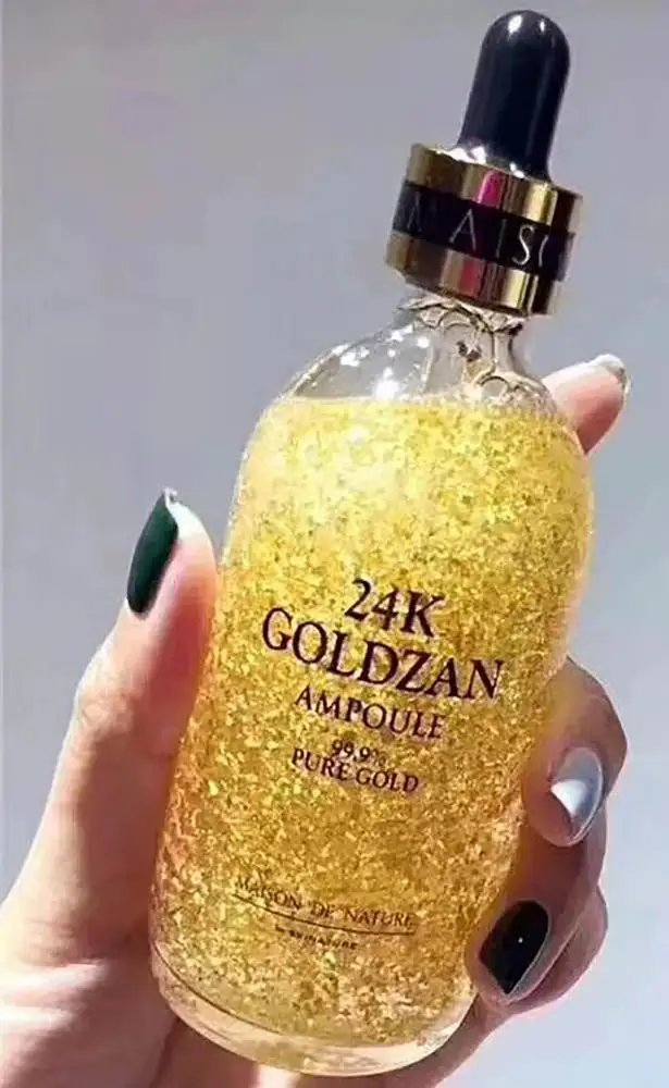Korea Hot Sale 24K Goldzan Ampoule 99.9% Pure Gold Face Essence