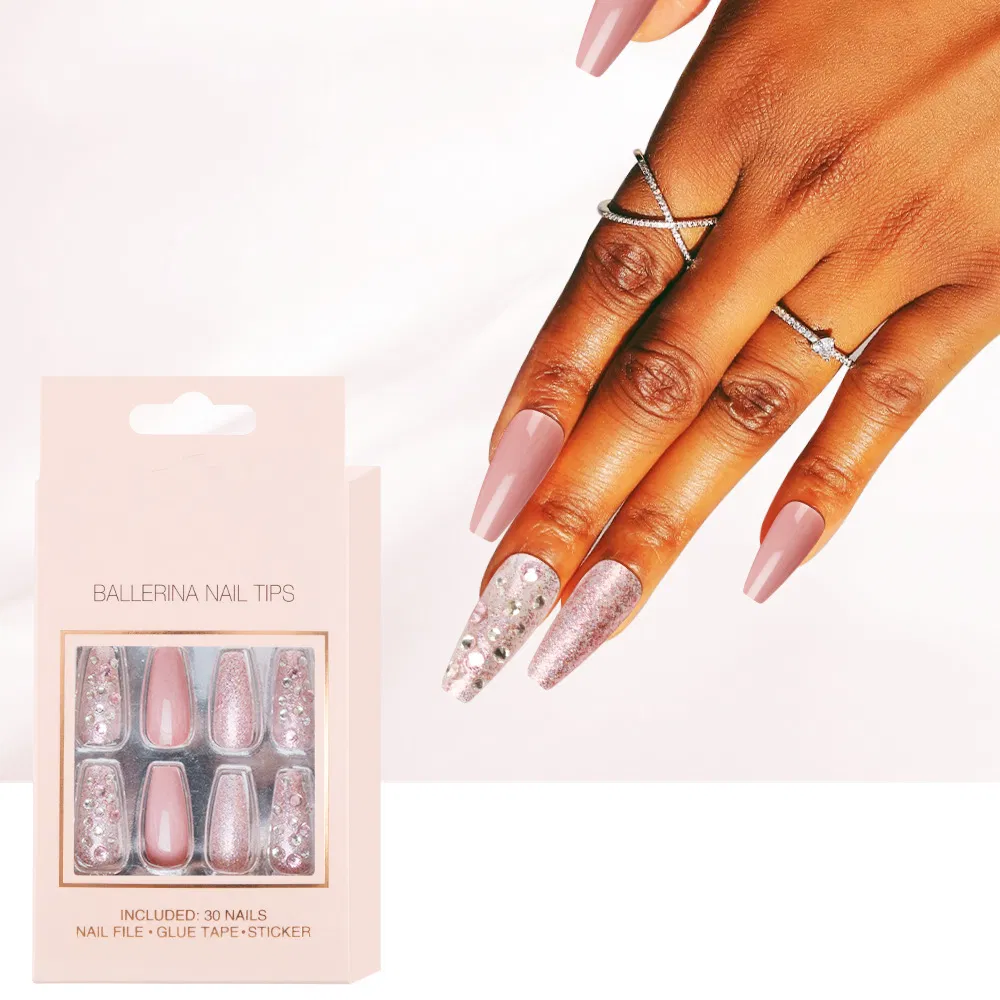 Wholesale Press on Nails, Full Cover Artificial Fingernails for Women Girl