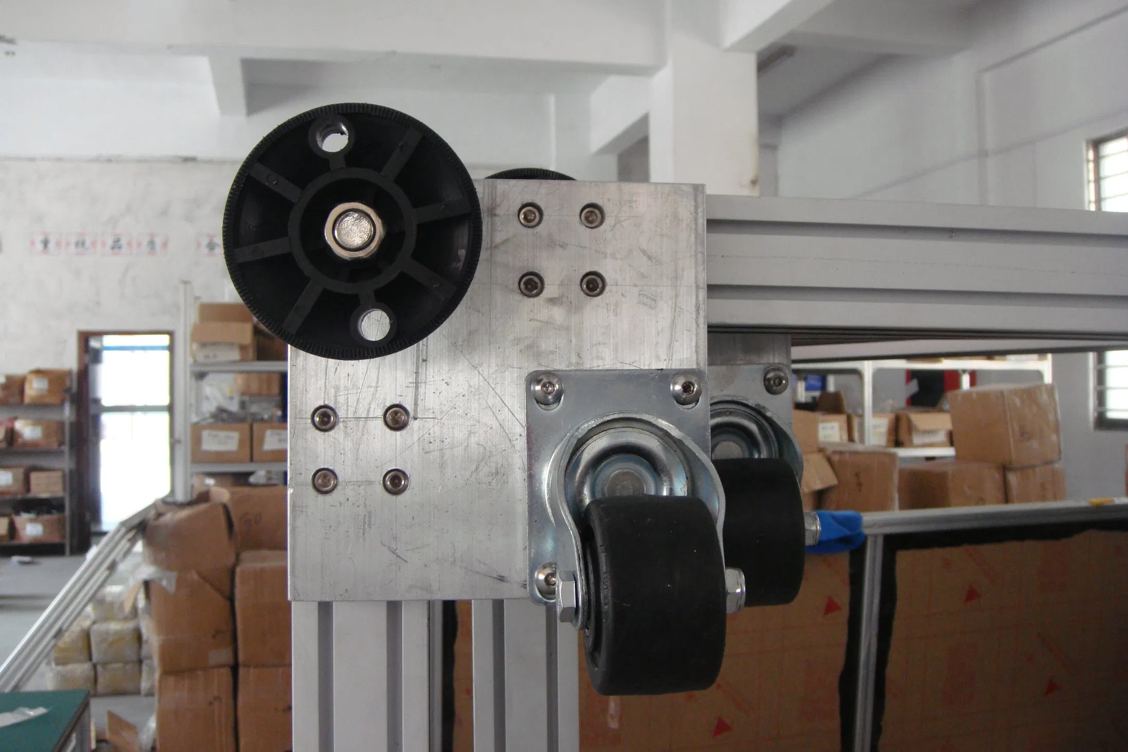 Grey Caster, 2"/3" Heavy Duty Caster, Industrial Aluminum Profile Caster