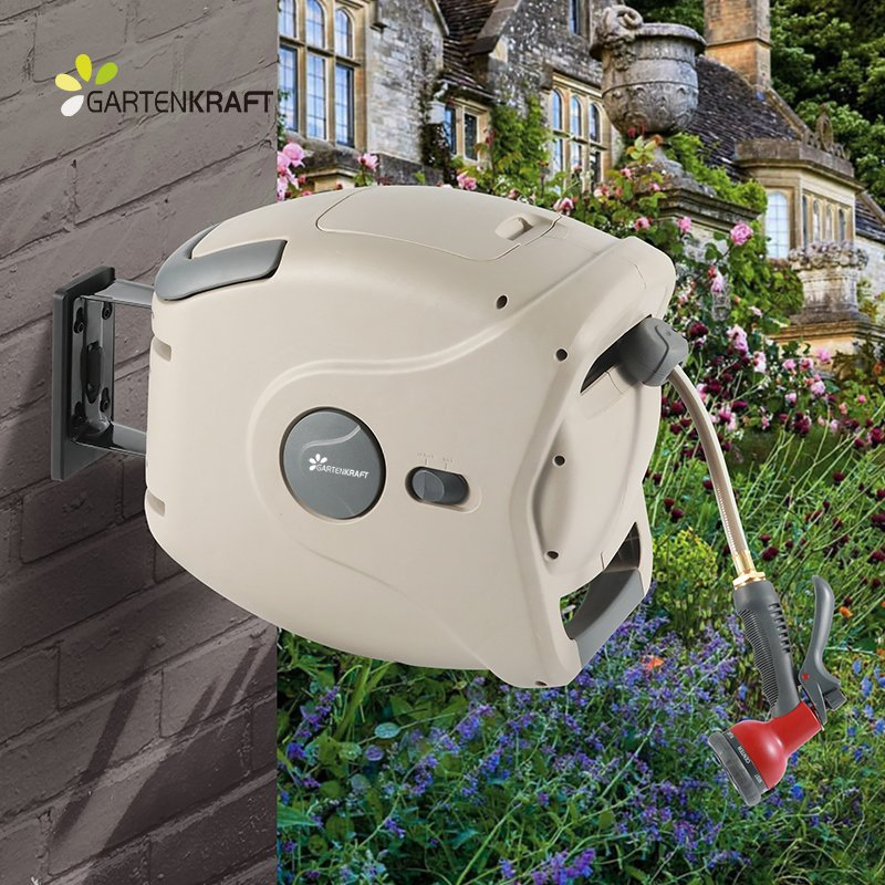 Gartenkraft 40m Auto Retractable Hose Reel with CE