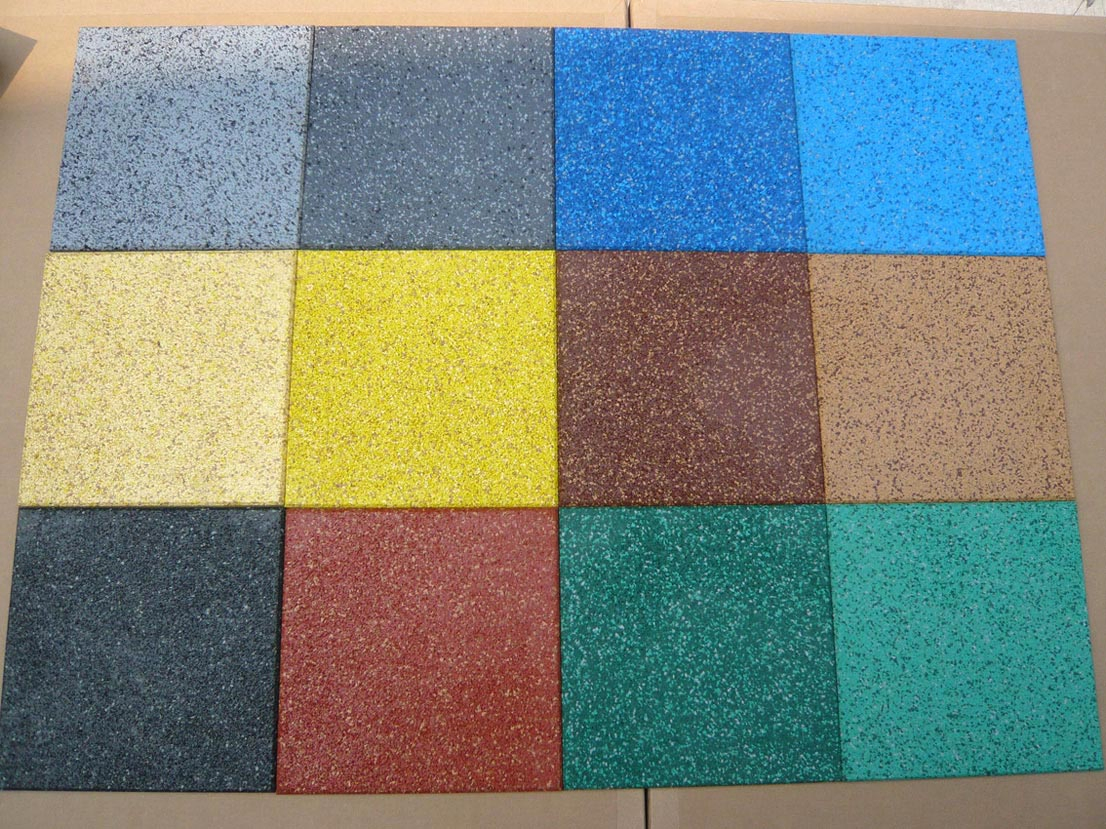 Protective Resilient Rubber Tiles for Outdoor Playground Garden Park Pathway Flooring