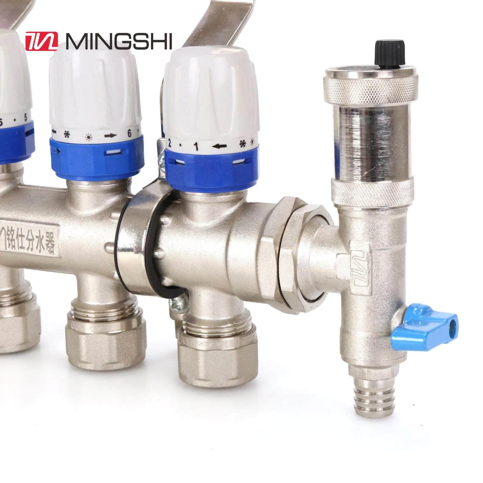 Plumbing Floor Heating System Pipe M94 Automatic Compartment Control Type Brass Stainless Steel Manifold