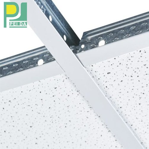 Factory Price Easy Installation Galvanized Steel Profile Flat Groove Ceiling T Grid