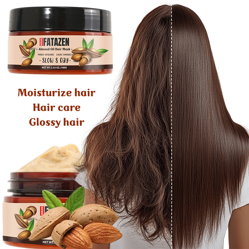 Fatazen Wholesale Deep Conditioning Repair Dry Damaged Hair Frizzy Hydrating Keratin Collagen Almond Oil Hair Mask Treatment