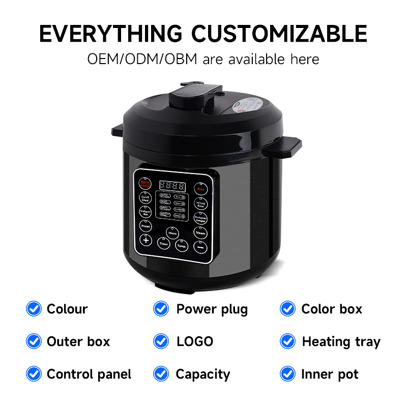 6L Electric Pressure Cooker Multifunction 6 Litre Aluminium Digital Pressure Cooker China Factory Wholesale Price