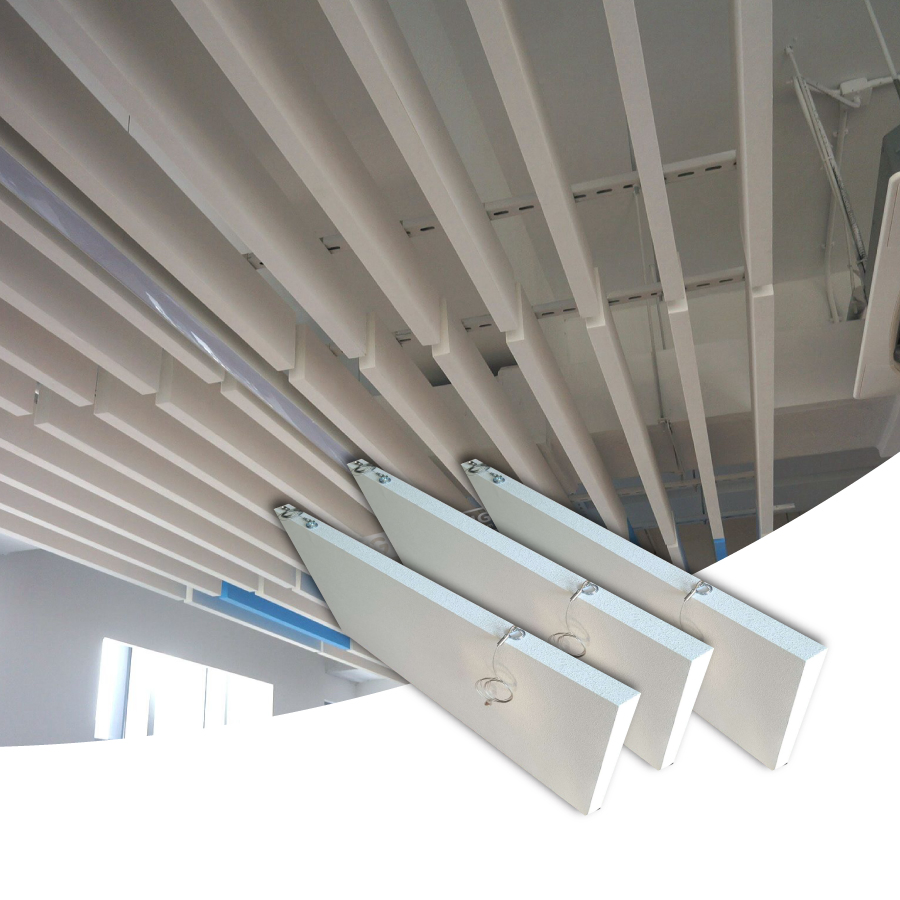 Vertical Suspended Ceiling Panels Sound Absorbing Baffle