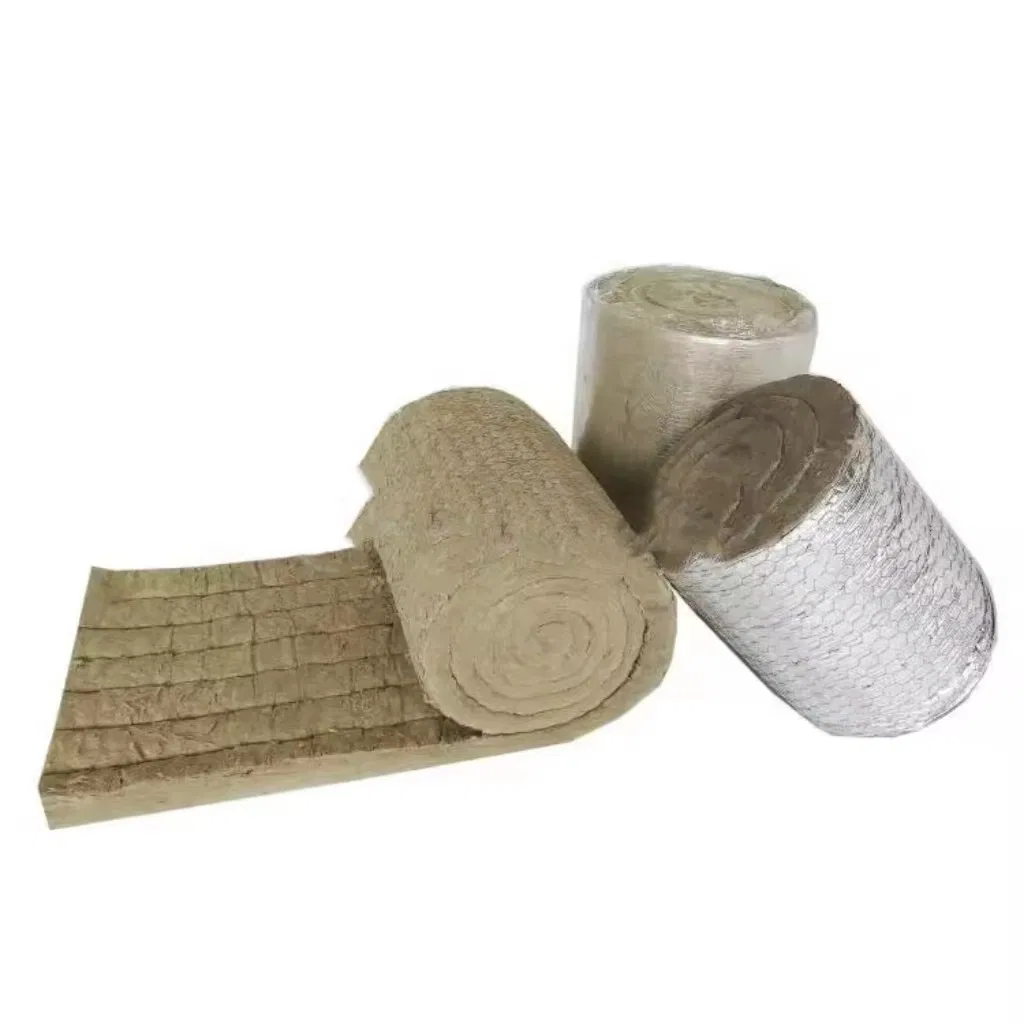 Thermal/Heat Insulation Materials Centrifugal Rock Wool Blanket/Roll in China