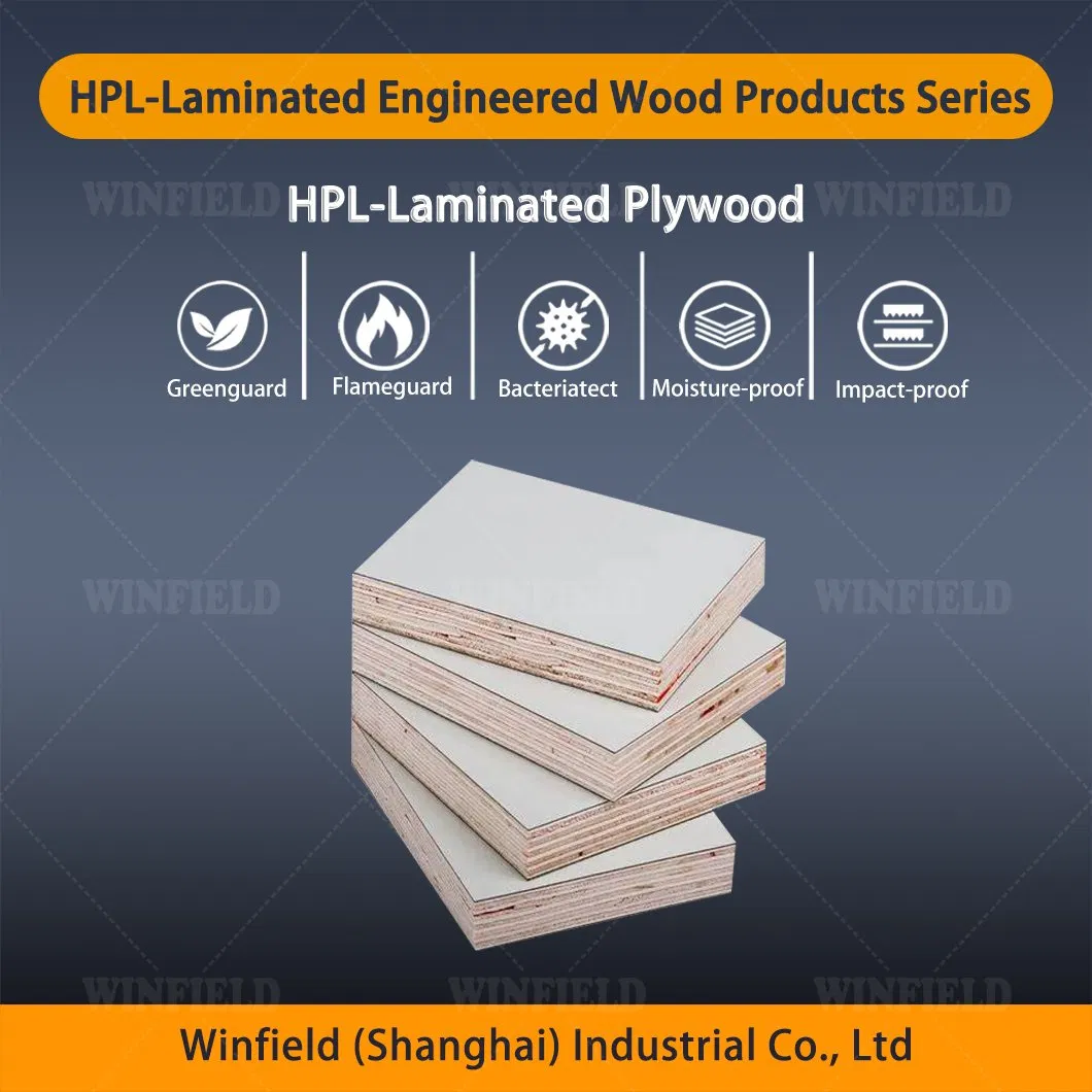 Stain-Resistant Surface High Pressure Laminate Board Wear Resistance Home Doors Material HPL Laminate Plywood