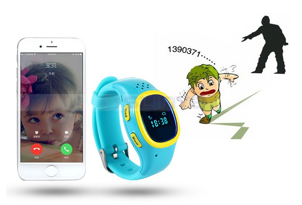 Sos GPS Child Kids Cell Phone Watch Intelligent Tracking Device Smart Watch for Children Baby Clock Gift