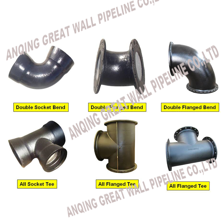 Premium Zinc Coated Ductile Iron Double Flange Bend Fitting