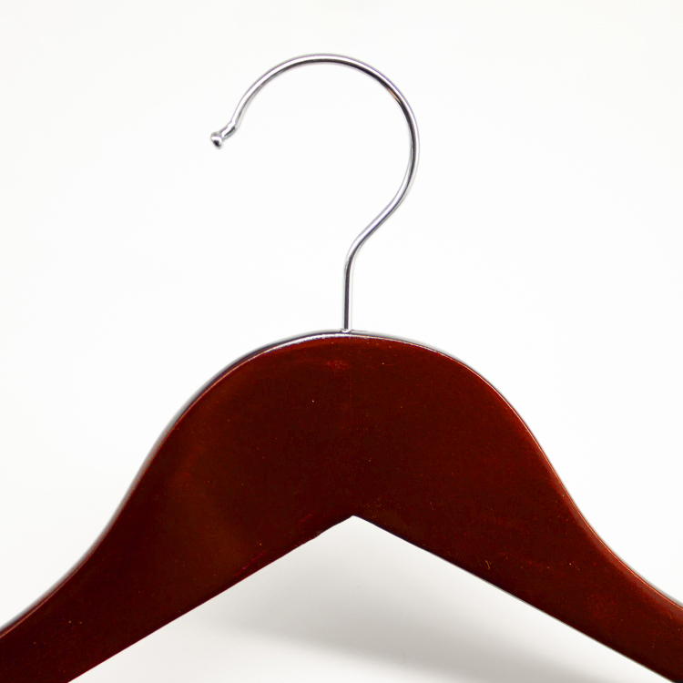 Hot Selling Reddish Brown Wooden Clothes Hangers Wooden Hanger for Display