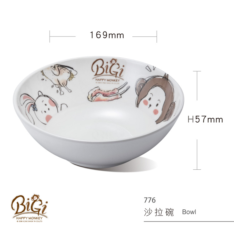 100% Melamine 6.6" Kid's Salad Bowl Noodle Bowl