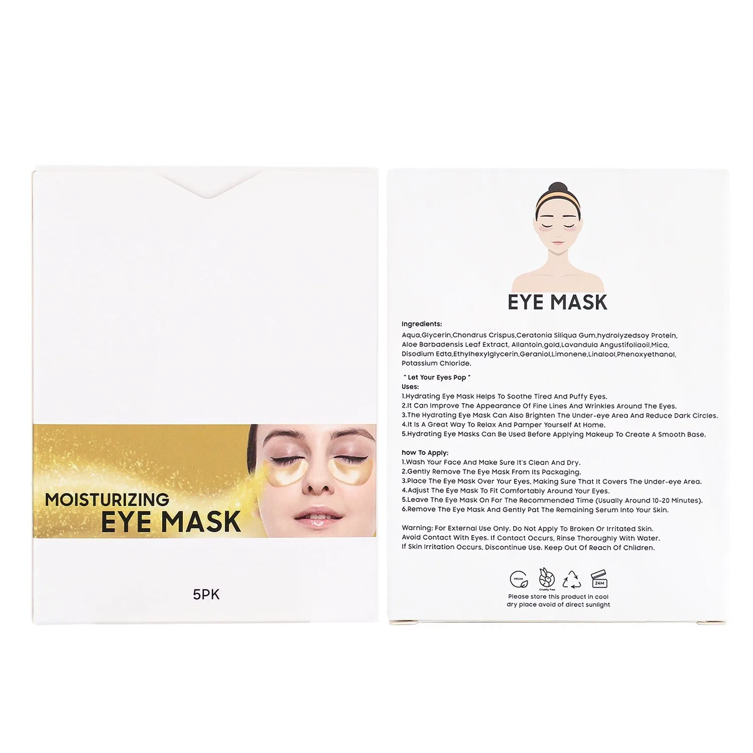 Wholesales Eye Masks Radiant Eyes for Private Logo Custom Eyemasks