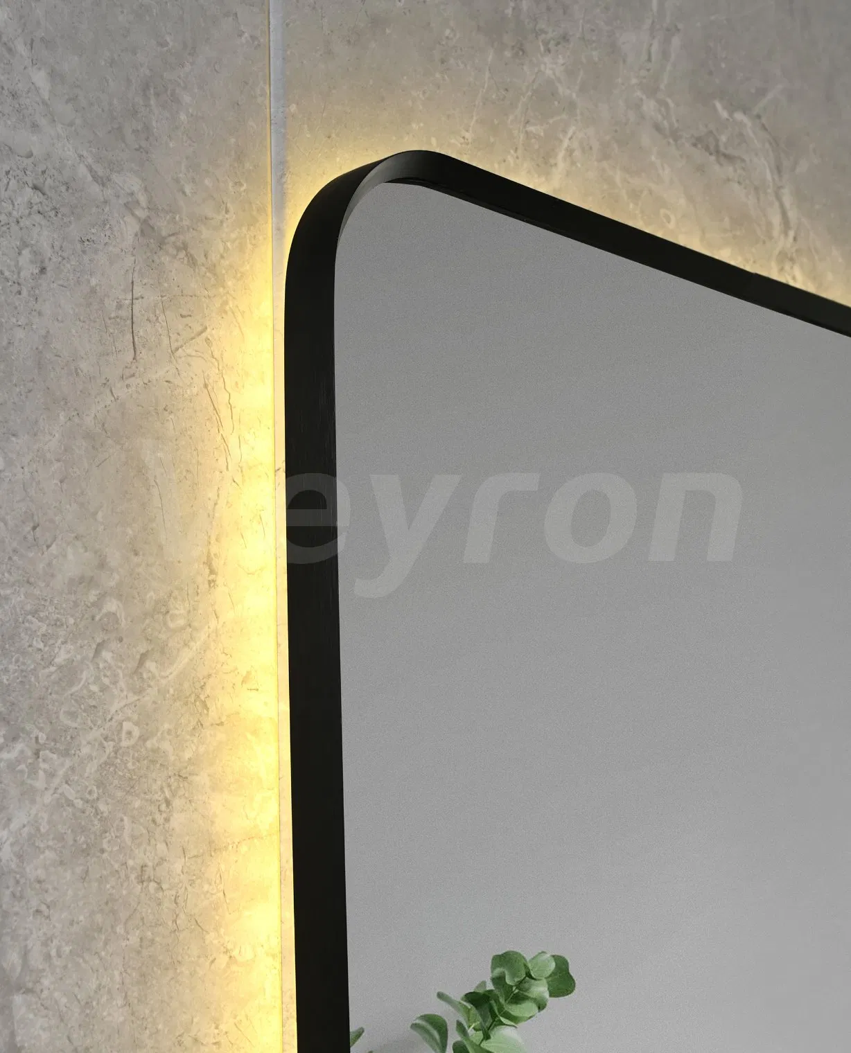 Profession Custom Home Furniture Black White Gold Aluminum Alloy Frame Frameless Hanging Dressing Full Body Length Mirror