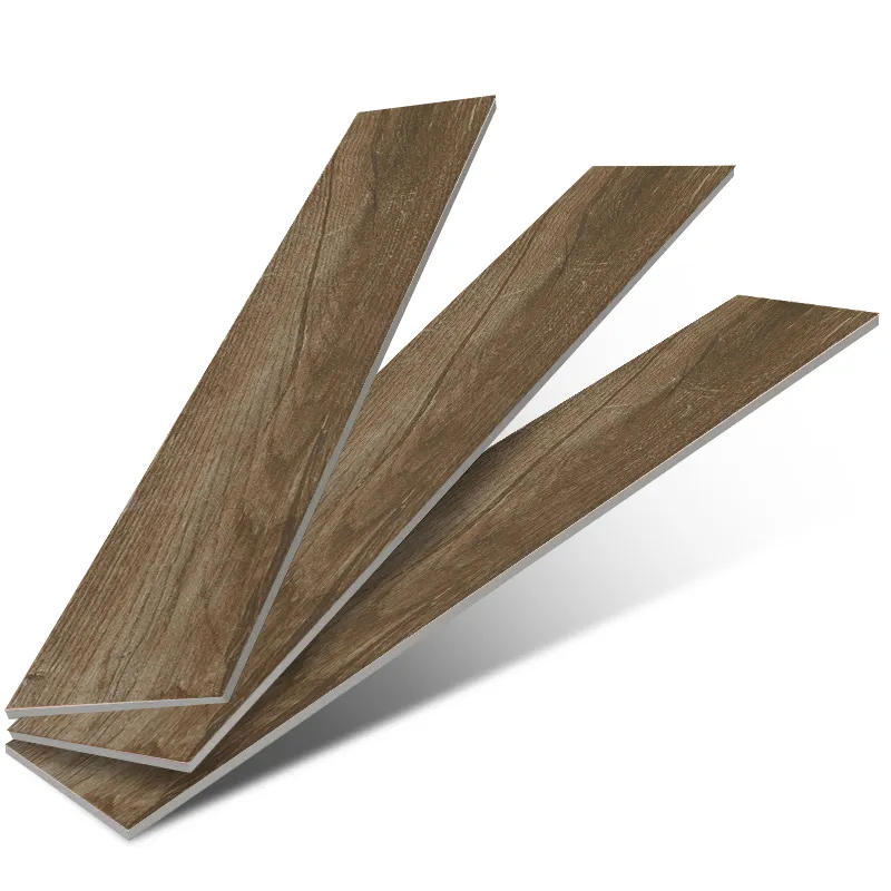 Glazed Ceramic Black Wood Floor Tiles