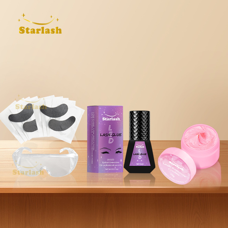 Star Lash Hot Selling Top Quality Foot Pedal LED UV Lamp Customize Logo LED Eyelash Glue UV LED Lamp Set