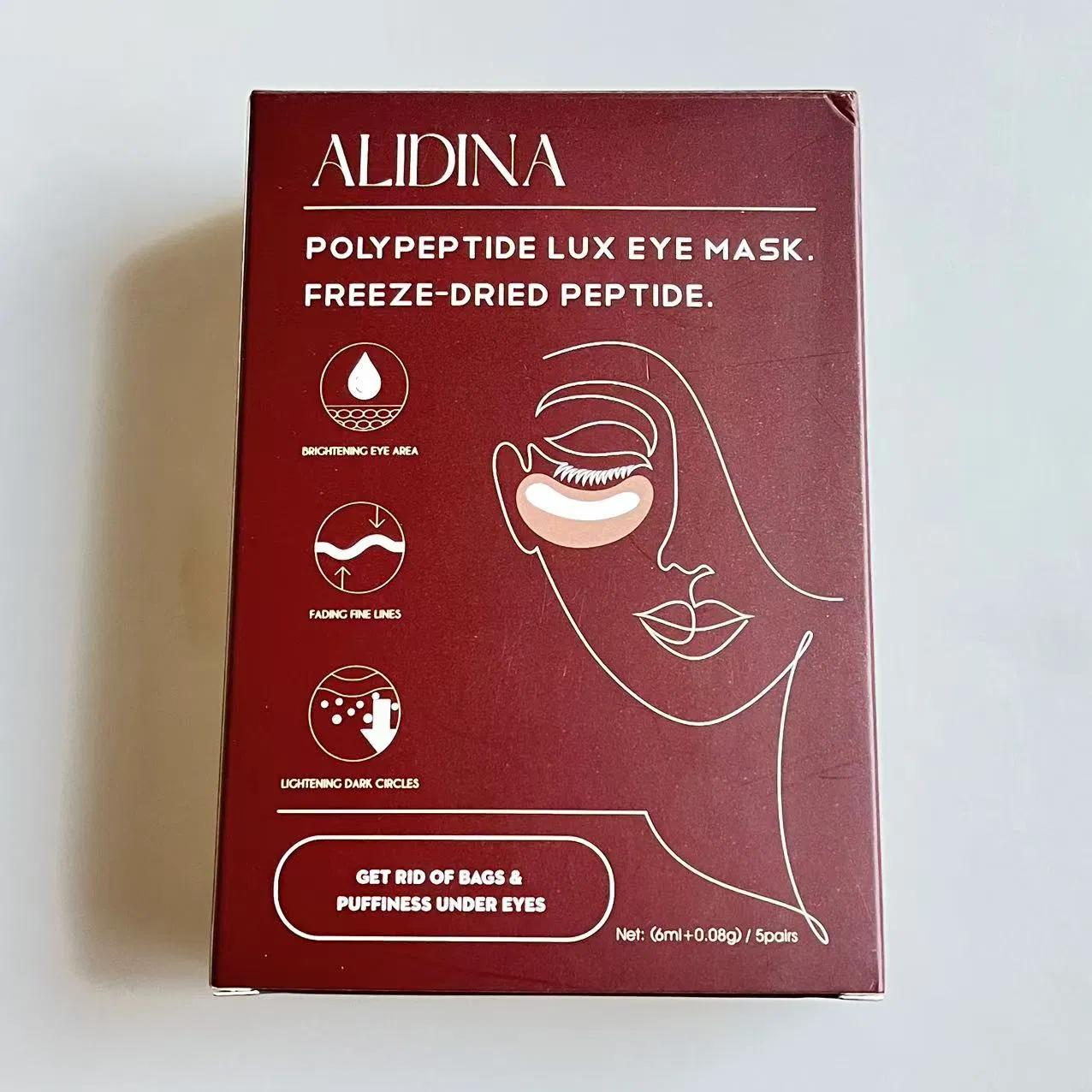 Alidina Freeze-Dried Powder Eye Mask Eliminate Eye Bags Wrinkles Dark Circles