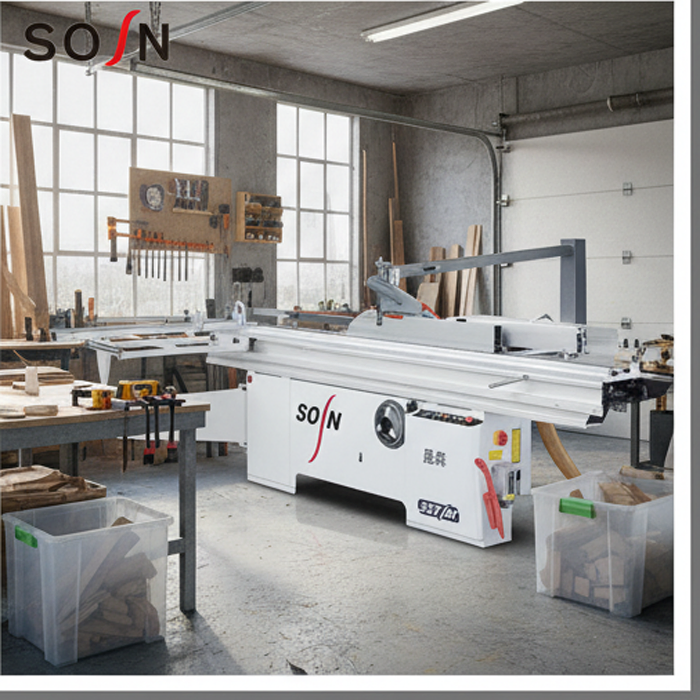 China Origin Sliding Table Panel Saw for Furniture Cutting by Sosn