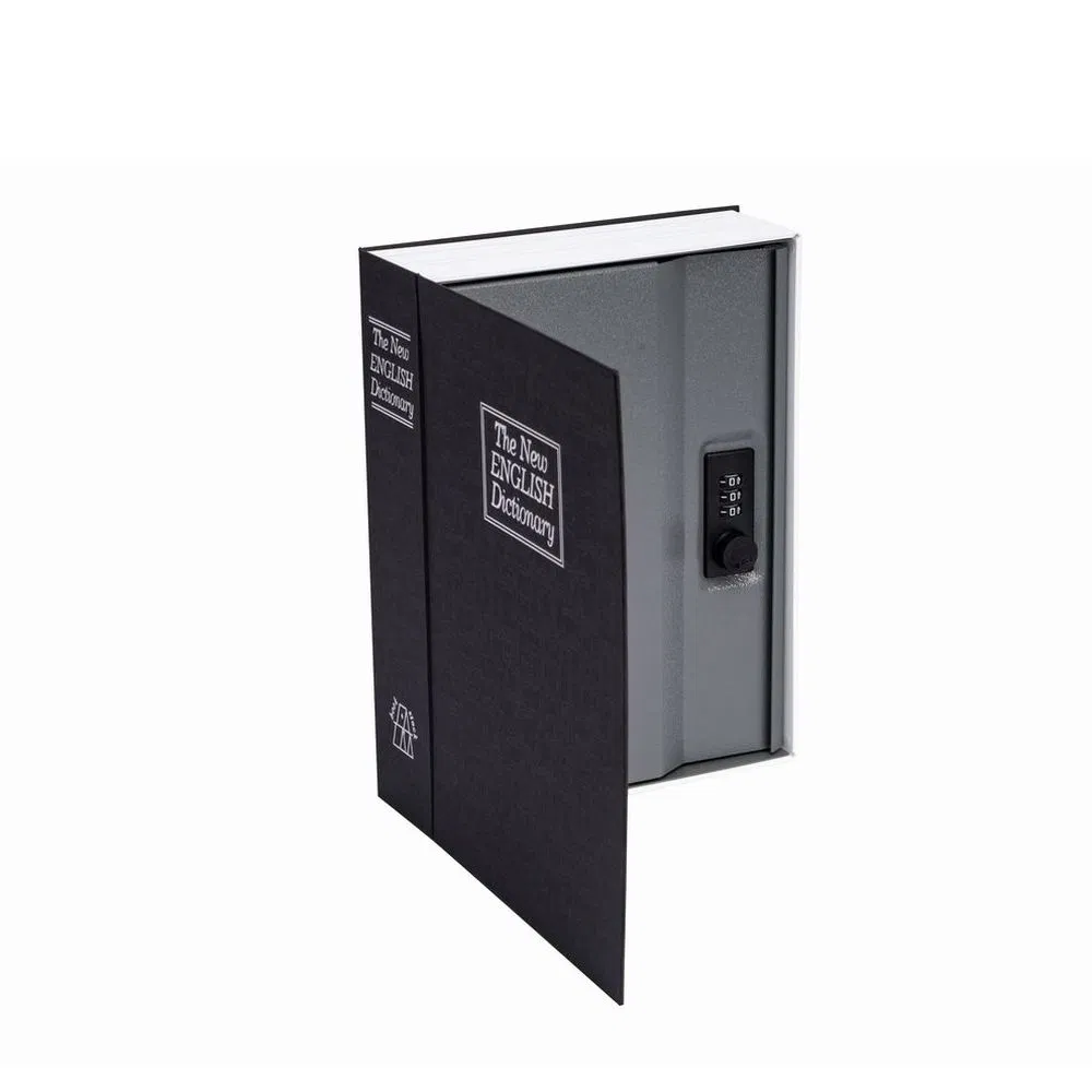 Low-Profile Design Hf-Bm240X Metal Dictionary Book Safe Box with Combination Key Lock