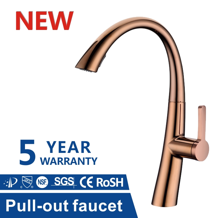 Homes Cupc Sanitary Ware SUS304 Stainless Steel Pull-out Kitchen Tap Faucet
